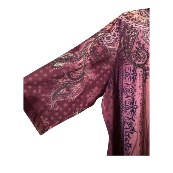 Catherines 3/4 Sleeve Purple Top 2X - Picture 3 of 5